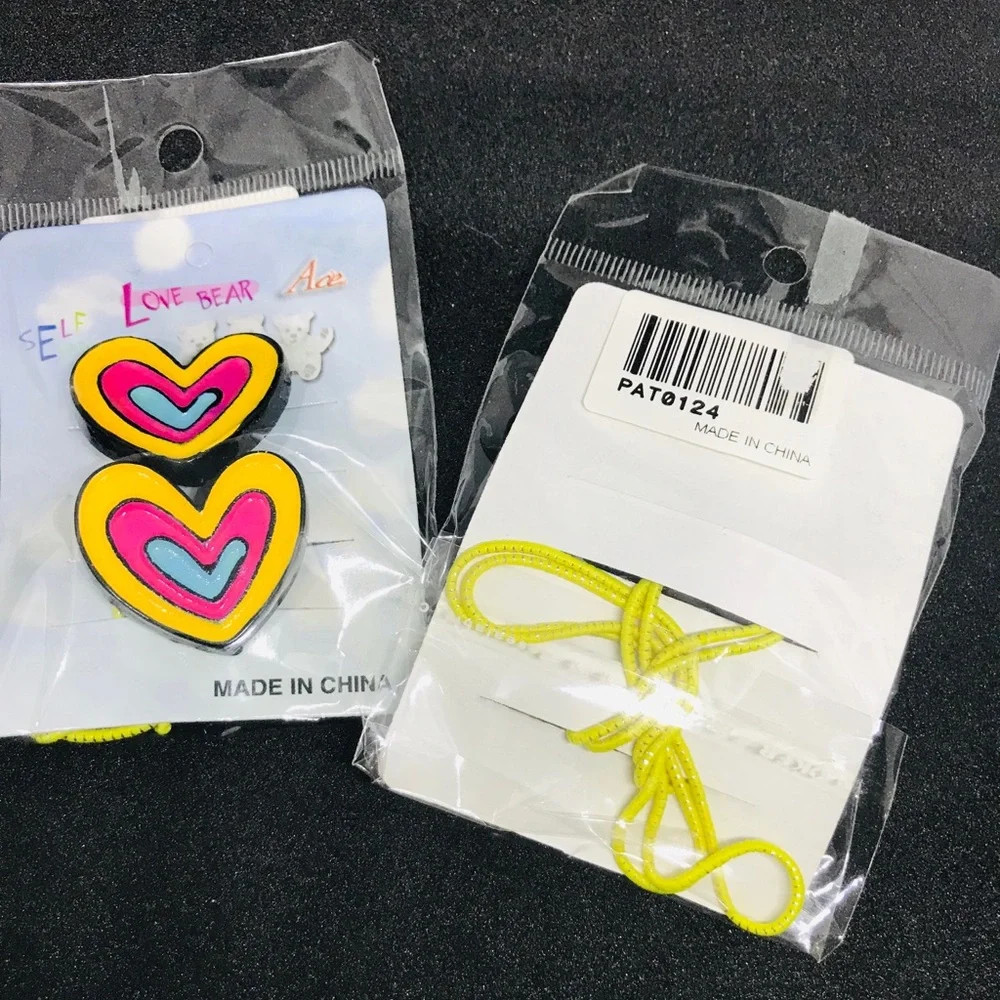 Vintage  80s 90s Heart Hair accessories kids child kidcore cute funky trendy